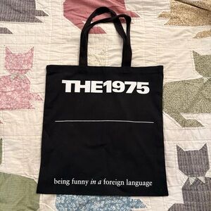 The 1975 Being Funny in a Foreign Language Black Promo Tote Bag